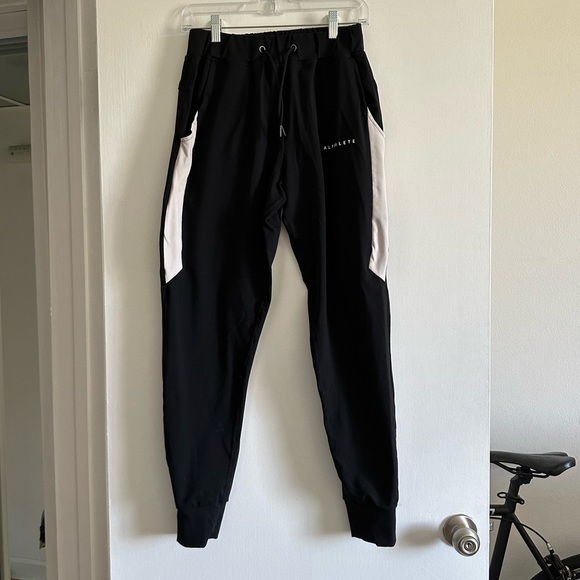 Alphalete Other - Alphalete Black/White Stripe Classic Athleisure Loungewear Jogger Size Medium
